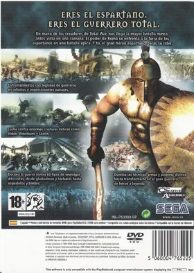 Spartan - Total Warrior box cover back